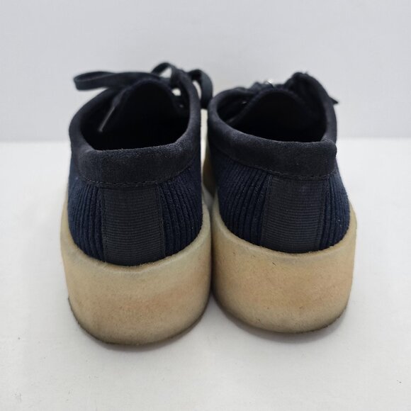 Clarks Originals | Wallabee Cup navy corduroy gumsole platform shoes | WMS 8 - Picture 8 of 11